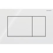 Plaque Geberit Sigma20 carrée DT blanc blanc mat - GEBERIT 115.883.11.1 