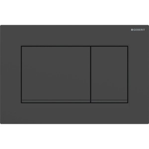 Plaque Geberit Sigma20 carrée DT noir mat laqué facile nettoyer noir - GEBERIT 115.883.16.1 