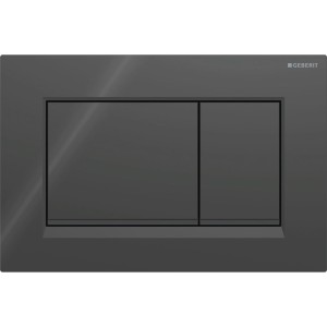 Plaque Geberit Sigma20 carrée DT noir noir mat - GEBERIT 115.883.DW.1 