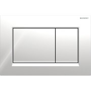Plaque Geberit Sigma20 carrée DT chromé brillant chromé mat - GEBERIT 115.883.KH.1 