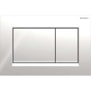Plaque Geberit Sigma20 carrée DT chromé brillant chromé mat - GEBERIT 115.883.KH.1 