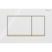 Plaque Geberit Sigma20 carrée DT blanc doré - GEBERIT 115.883.KK.1 