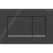 Plaque Geberit Sigma20 carrée DT noir chromé brillant - GEBERIT 115.883.KM.1 