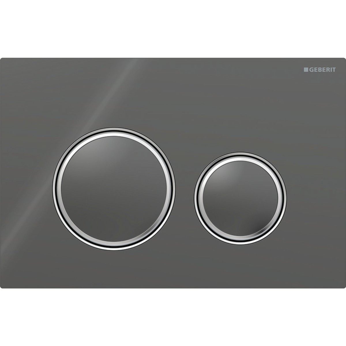 Plaque Geberit Sigma50 ronde DT chromé gris velouté - GEBERIT 115.884.JK.1 