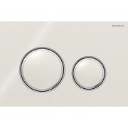 Plaque Geberit Sigma50 ronde DT chromé sable gris - GEBERIT 115.884.JL.1 