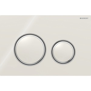 Plaque Geberit Sigma50 ronde DT chromé sable gris - GEBERIT 115.884.JL.1 