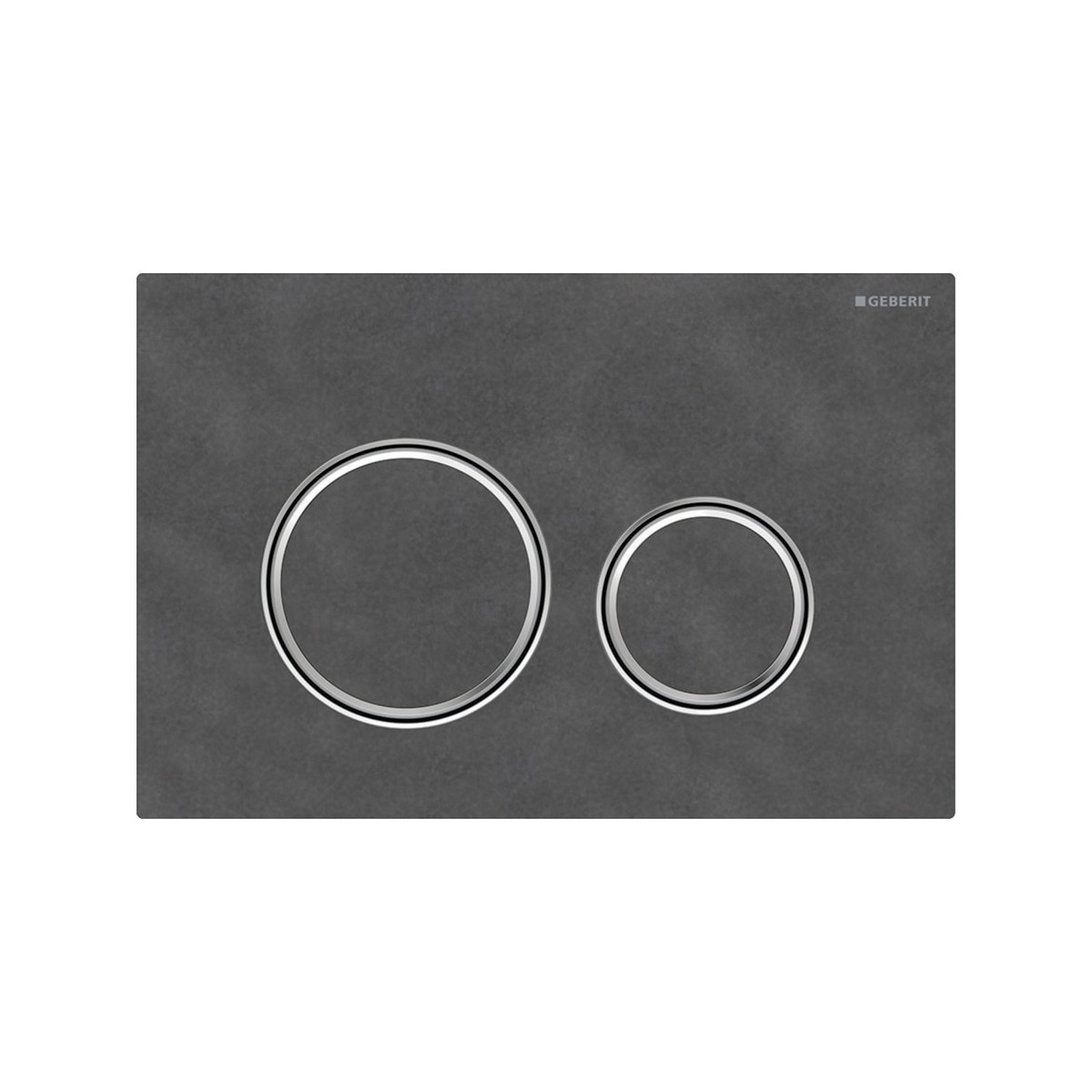 Plaque Geberit Sigma50 ronde DT chromé ardoise Mustang - GEBERIT 115.884.JM.1 