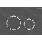 Plaque Geberit Sigma50 ronde DT chromé ardoise Mustang - GEBERIT 115.884.JM.1 