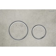 Plaque Geberit Sigma50 ronde DT chromé aspect béton - GEBERIT 115.884.JV.1 