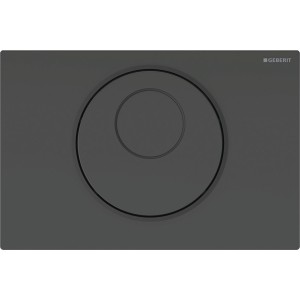 Commande Geberit élec piles DT Sigma10 ronde man Sig12 noir noir mat - GEBERIT 115.891.DW.6 