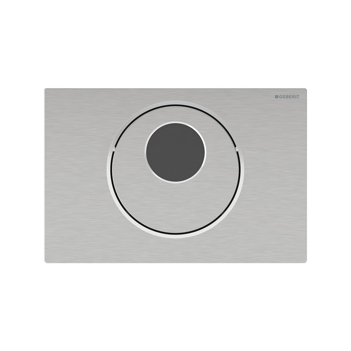 Commande Geberit élec piles DT Sigma10 ronde man Sig12 brossé - GEBERIT 115.891.SN.6 