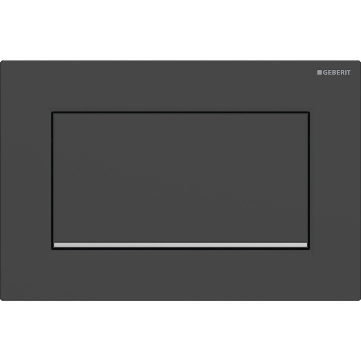 Plaque Geberit Sigma10 carréee inter à visser noir mat facile net chr bri - GEBERIT 115.893.14.1 
