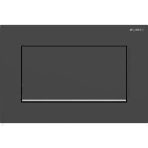 Plaque Geberit Sigma10 carréee inter à visser noir mat facile net chr bri - GEBERIT 115.893.14.1 
