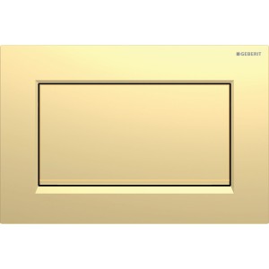 Plaque Geberit Sigma10 carrée inter à visser doré - GEBERIT 115.893.45.1 