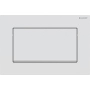 Plaque Geberit Sigma10 carrée inter à visser blanc mat facile net chr bri - GEBERIT 115.893.JT.1 