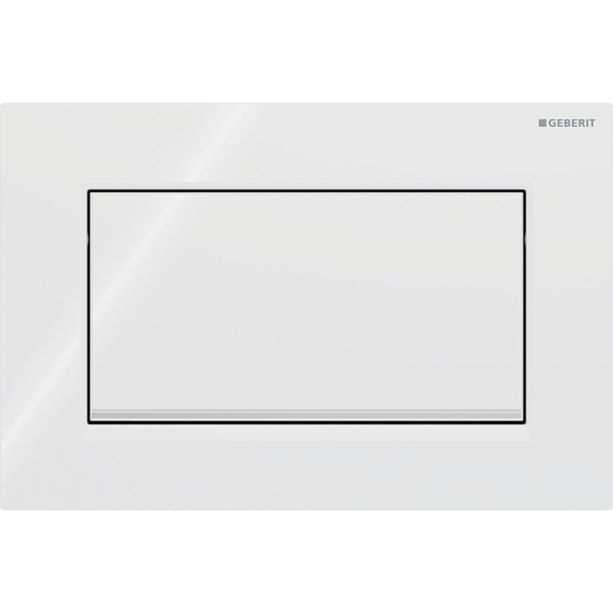 Plaque Geberit Sigma10 carrée inter à visser blanc chr bri - GEBERIT 115.893.KJ.1 