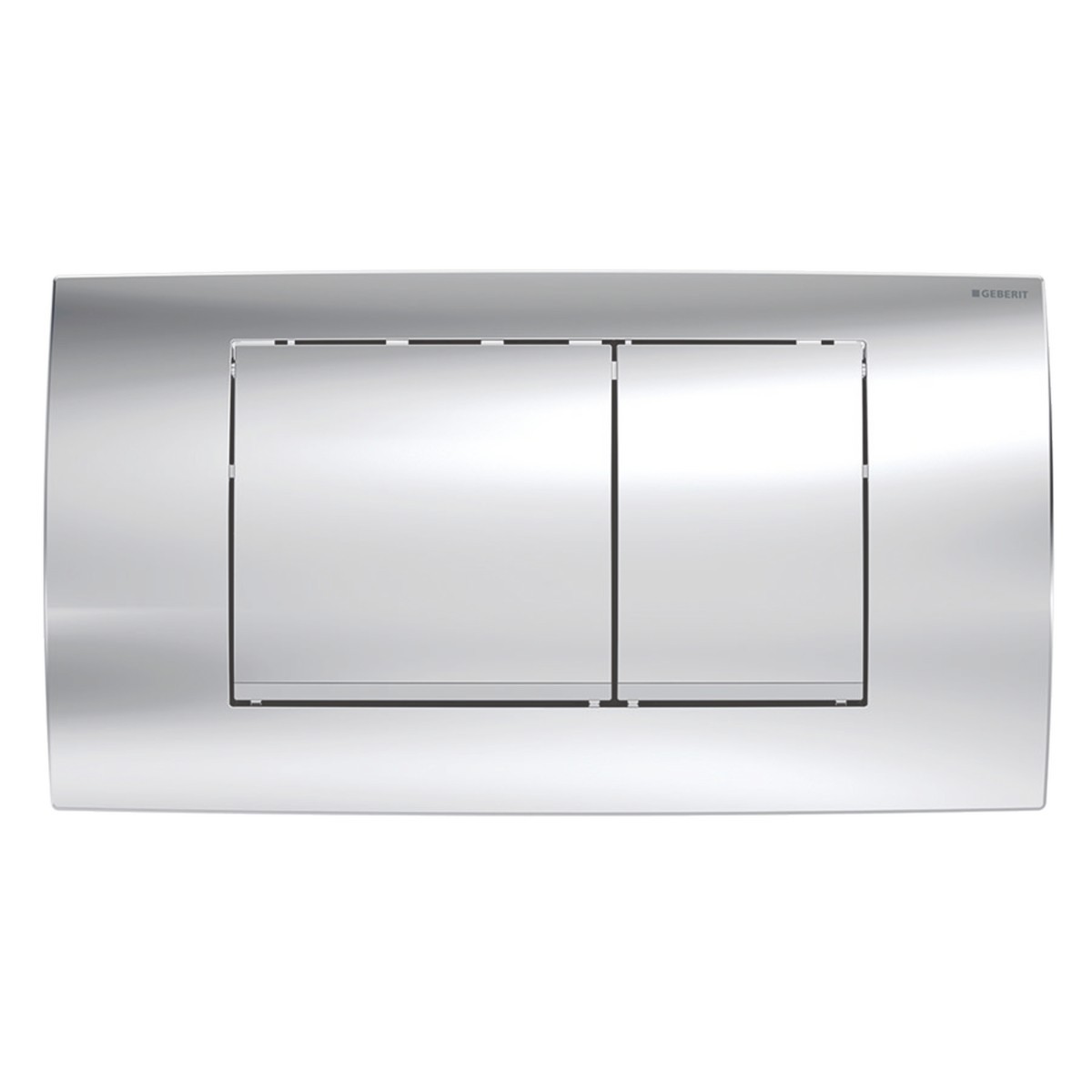 Plaque Geberit Twinline30 carrée DT chromé brillant chromé mat - GEBERIT 115.899.KH.1 