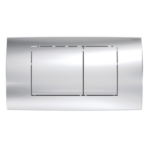 Plaque Geberit Twinline30 carrée DT chromé brillant chromé mat - GEBERIT 115.899.KH.1 