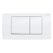 Plaque Geberit Twinline30 carrée DT blanc chromé brillant - GEBERIT 115.899.KJ.1 