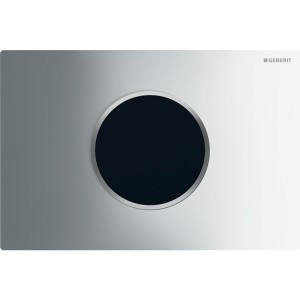 Commande Geberit élec secteur DT Sigma10 ronde Sig12 chr bri chr mat - GEBERIT 115.907.KH.6 