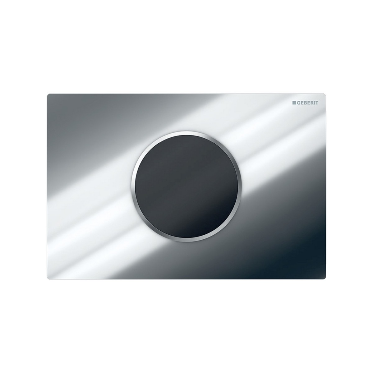 Commande Geberit élec piles DT Sigma10 ronde Sig12 chr bri chr mat - GEBERIT 115.908.KH.6 