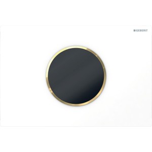 Commande Geberit élec piles DT Sigma10 ronde Sig12 blanc doré - GEBERIT 115.908.KK.6 