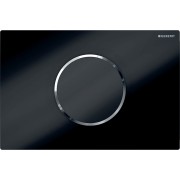 Commande Geberit élec piles DT Sigma10 ronde Sig12 noir chr bri - GEBERIT 115.908.KM.6 