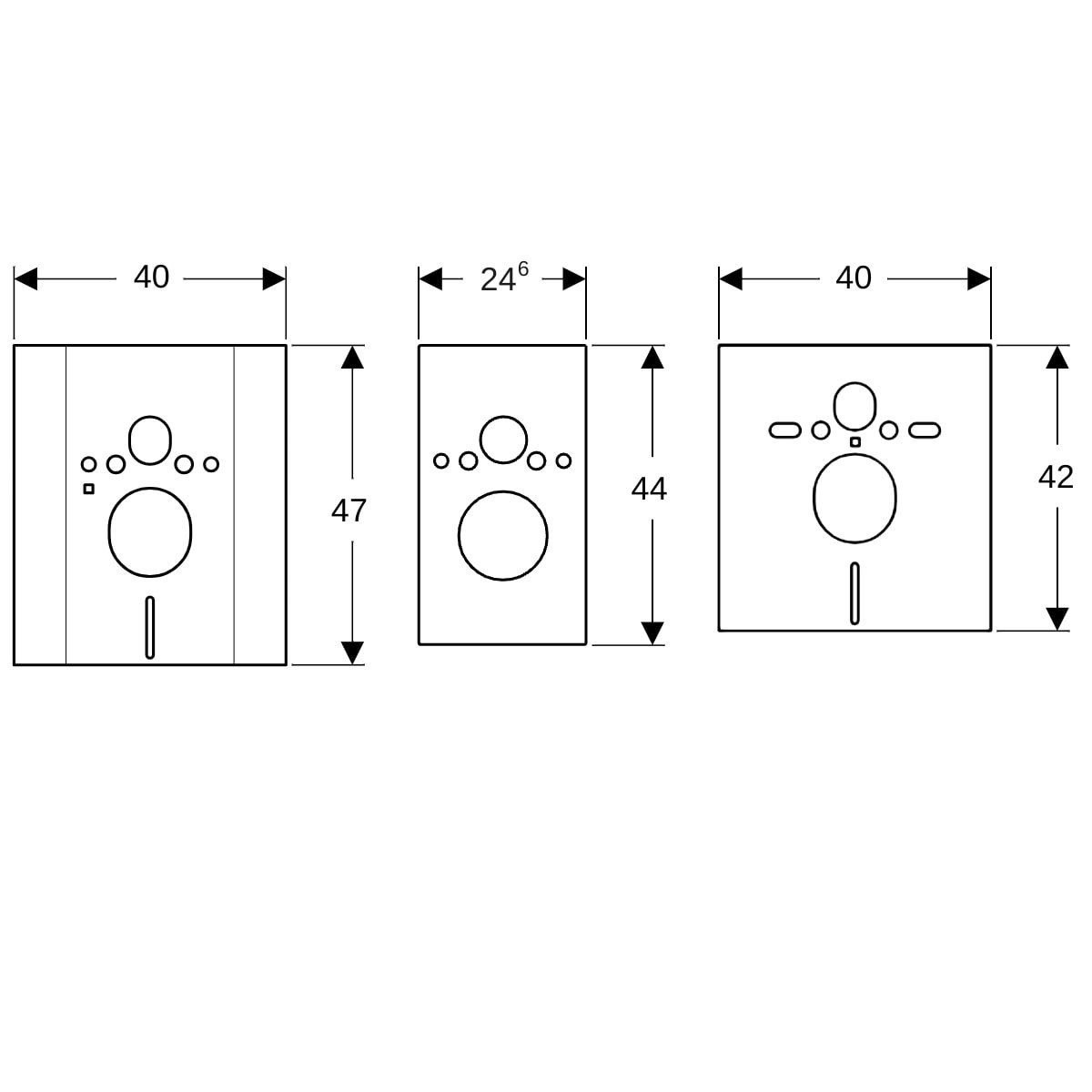 Plaque fermeture + isolation phonique bâti-support Duofix WC adaptable hauteur - GEBERIT 115.396.00.1 