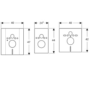 Plaque fermeture + isolation phonique bâti-support Duofix WC adaptable hauteur - GEBERIT 115.396.00.1 