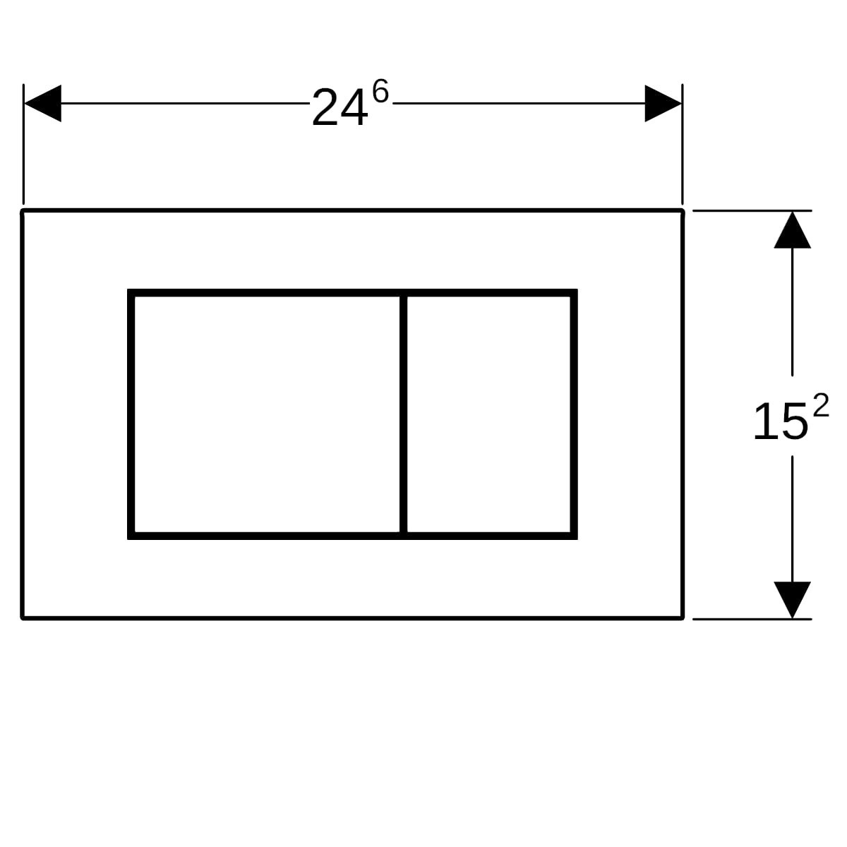 Plaque Geberit Sigma40 carrée DT acier laiton - GEBERIT 115.629.QF.1 