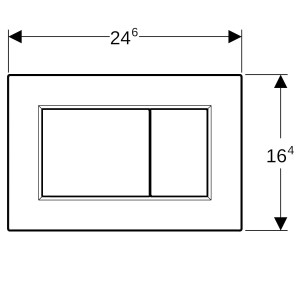 Plaque Geberit Sigma01 carrée DT chromé mat - GEBERIT 115.660.JQ.1 