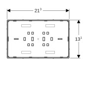Plaque de fermeture Geberit Sigma à fleur avec cadre visible personnalisable - GEBERIT 115.697.00.1 