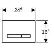 Plaque Geberit Sigma50 carrée DT chromé ardoise Mustang - GEBERIT 115.788.JM.2 
