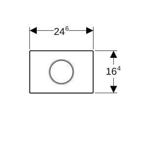 Commande Geberit élec piles DT Sigma10 ronde Sig12 chr bri chr mat - GEBERIT 115.908.KH.6 