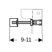 Jeu de fixations murales pour montage individuel Sigma 8 cm (2 pc.) - GEBERIT 111.013.00.1 
