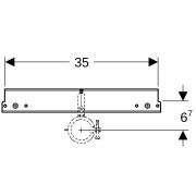 Fixation Geberit Duofix pour siphon central entre deux bâtis-supports lavabo - GEBERIT 111.027.00.1 