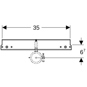 Fixation Geberit Duofix pour siphon central entre deux bâtis-supports lavabo - GEBERIT 111.027.00.1 