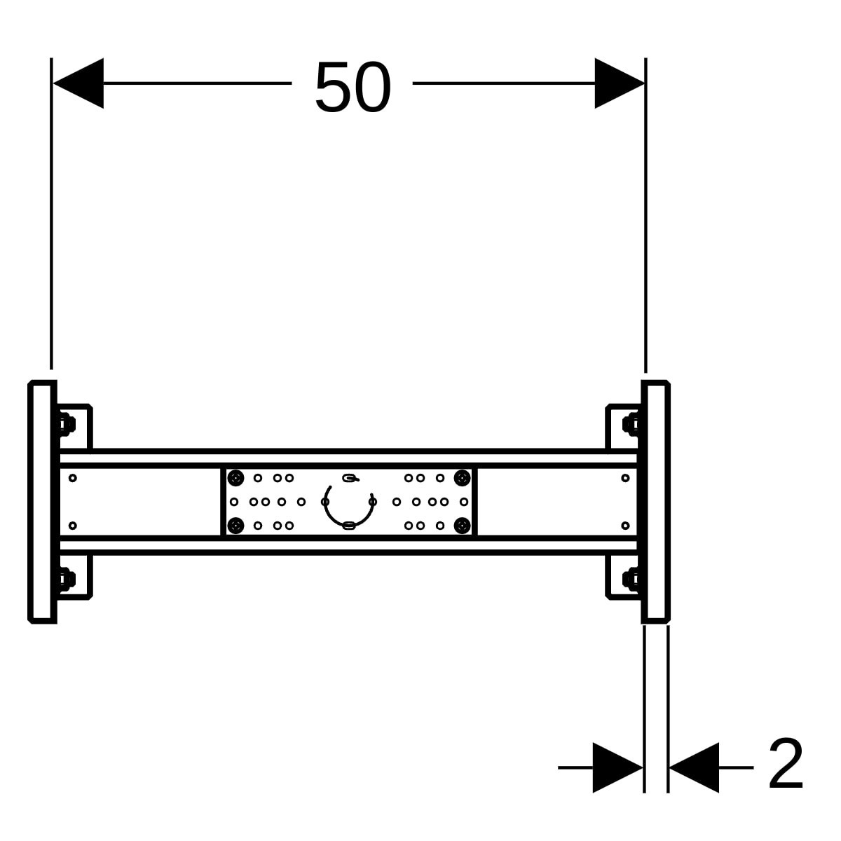 Traverse Geberit Duofix douche de tête - GEBERIT 111.059.00.1 