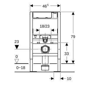 Bâti-support Geberit Duofix WC 79 cm UP meuble bas - GEBERIT 111.207.00.3 