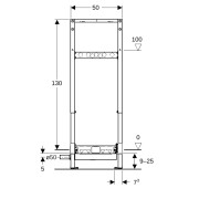 Bâti-support Geberit Duofix douche 130 cm éva mur rob app 90–200 mm - GEBERIT 111.587.00.2 