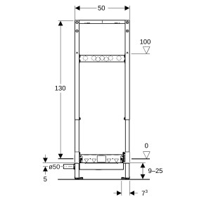 Bâti-support Geberit Duofix douche 130 cm éva mur rob app 90–200 mm - GEBERIT 111.587.00.2 