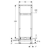 Bâti-support Geberit Duofix douche 130 cm éva mur rob app 65–90 mm - GEBERIT 111.589.00.2 