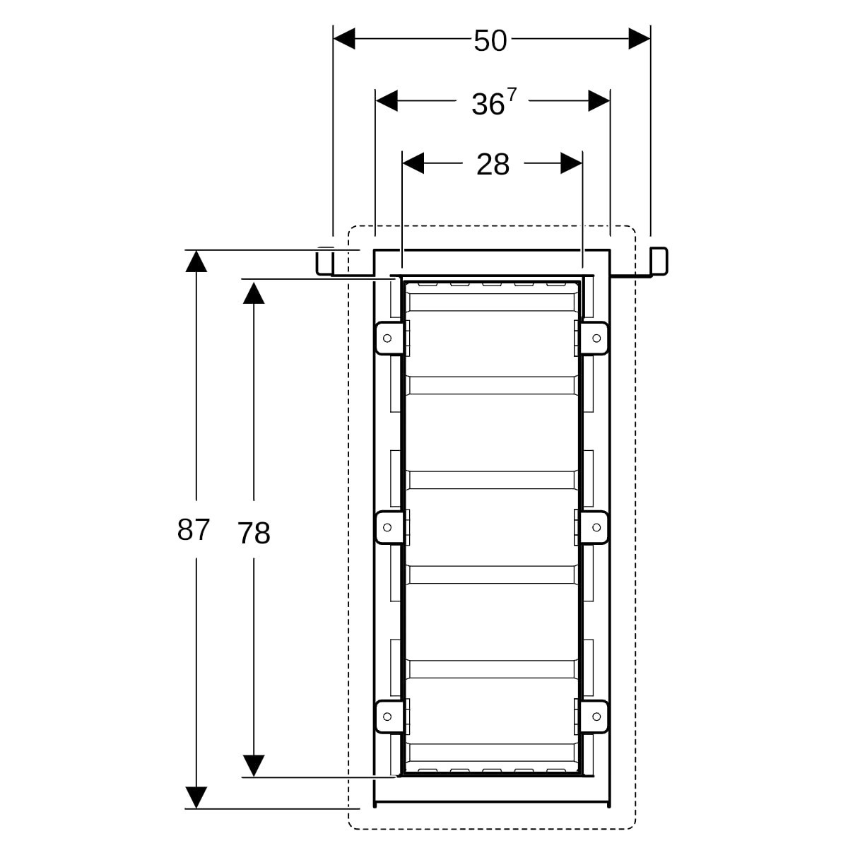 Bâti-support Geberit Duofix avec niche de rangement avec tablettes - GEBERIT 111.590.00.1 