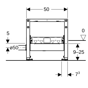 Bâti-support Geberit Duofix douche 50 cm éva mur 90–200 mm - GEBERIT 111.591.00.2 