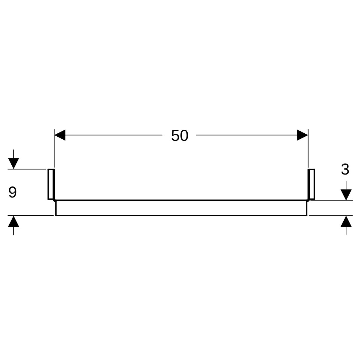 Traverse bâti-support Geberit Duofix pour niche de rangement - GEBERIT 111.595.00.1 