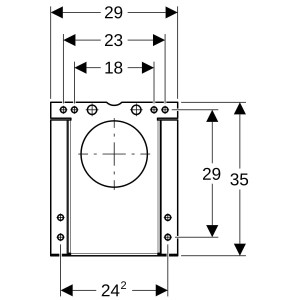 Tôle renforcement cloison sèche bâti-support Geberit Duofix WC largeur 41 5 cm - GEBERIT 111.749.00.1 