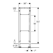 Bâti-support Geberit Duofix pour barre de relevage 112 cm adapté PMR - GEBERIT 111.790.00.2 
