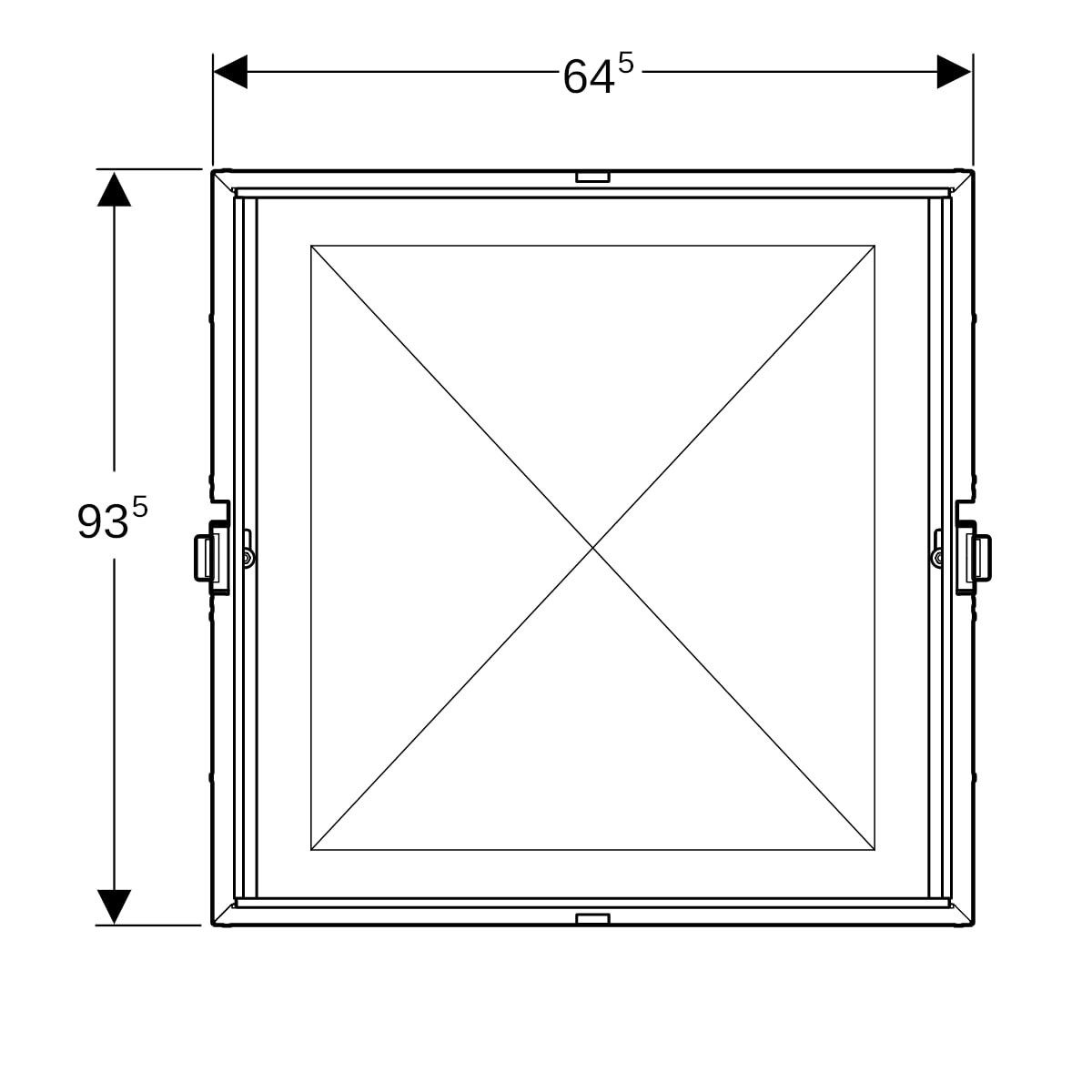 Coffre d'encastrement brut pour armoire de toilette Geberit ONE 60x90 cm - GEBERIT 111.941.00.1 