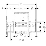 Plaque montage Duofix pour lavabo avec meuble bas et robinetterie centrale 60 - GEBERIT 111.951.00.1 