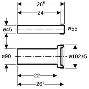 Kit raccordement WC suspendu Geberit 152.438.46.1